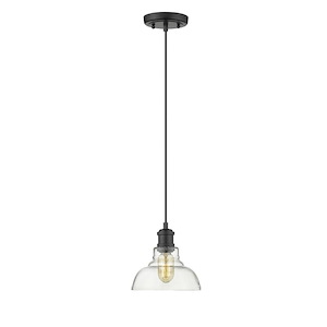 Carver - 1 Light Small Pendant in Industrial style - 7 Inches high by 7.5 Inches wide