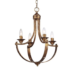 Victoria - 4 Light Chandelier-22.5 Inch Tall and 18 Inch Wide - 1405635