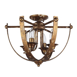 Victoria - 4 Light Semi-Flush Mount-12.75 Inch Tall and 17.13 Inch Wide - 1405637
