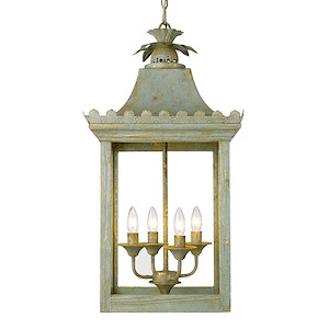 Finley - 4 Light Pendant in Rustic style - 31 Inches high by 16.25 Inches wide