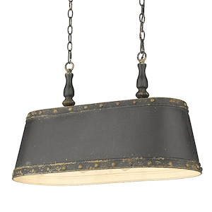 Hemlock - 4 Light Linear Pendant in Versatile style - 17 Inches high by 27.88 Inches wide