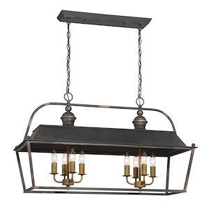 Christoff - 8 Light Island-21 Inch Tall and 36 Inch Wide - 1405666