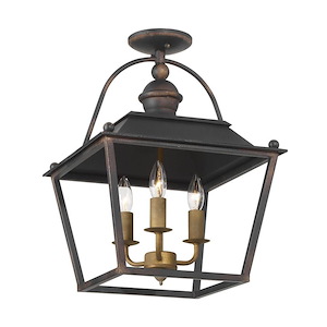 Christoff - 3 Light Semi-Flush Mount-18.88 Inch Tall and 14 Inch Wide - 1405667