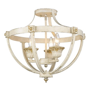 Jules - 3 Light Semi-Flush Mount-15.75 Inches Tall and 18.25 Inches Wide