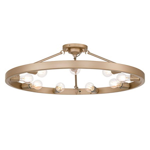 Castile - 9 Light Semi-Flush Mount-9.38 Inch Tall and 32 Inch Wide - 1405682
