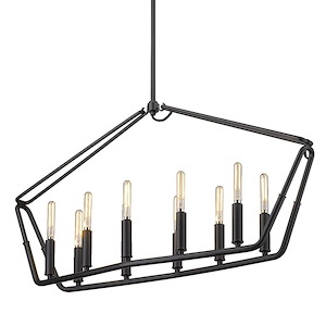 Corbin - 10 Light Linear Pendant in Sturdy style - 17.75 Inches high by 36 Inches wide