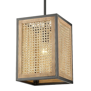 Rowan - 1 Light Small Pendant in Sturdy style - 20.5 Inches high by 9 Inches wide