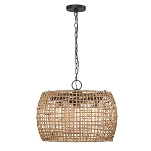Piper - 3 Light Outdoor Pendant-14.38 Inches Tall and 19.13 Inches Wide