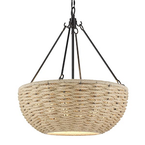 Hathaway - 4 Light Pendant in Sturdy style - 24.25 Inches high by 20.25 Inches wide
