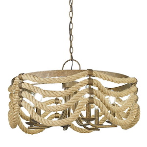 Marissa - Six Light Pendant in Sturdy style - 15 Inches high by 25.75 Inches wide