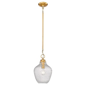 Adeline - 1 Light Pendant In Transitional Style-13.25 Inches Tall and 8.5 Inches Wide
