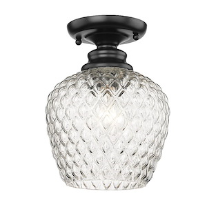 Adeline - 1 Light Semi-Flush Mount-9.5 Inches Tall and 7.13 Inches Wide