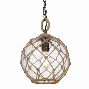Haddoc - 1 Light Small Pendant in Sturdy style - 14.38 Inches high by 9.88 Inches wide