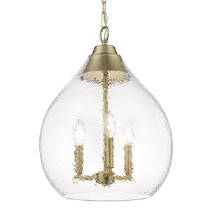 Ariella - 3 Light Pendant in Sturdy style - 20 Inches high by 14.75 Inches wide