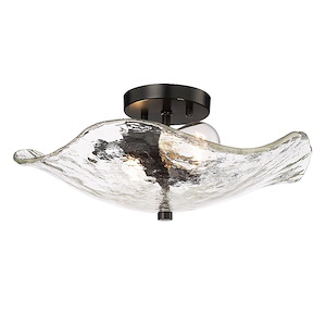 Samara - 2 Light Semi-Flush Mount-6.63 Inches Tall and 15.38 Inches Wide