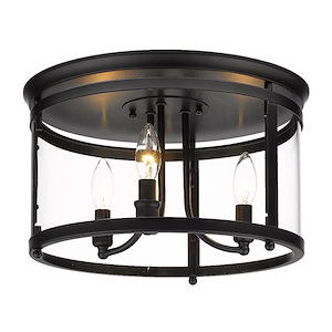 Payton - 3 Light Flush Mount-9.25 Inches Tall and 14.75 Inches Wide