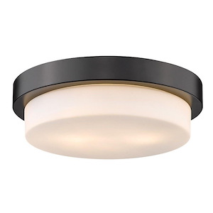 Multi-family - 2 Light Large Flush Mount in Variety of style - 4.25 Inches high by 13 Inches wide - 410868