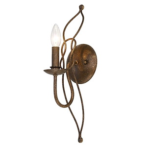 Antoinette - 1 Light Wall Sconce in Sturdy style - 17 Inches high by 5 Inches wide