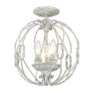 Antoinette - Semi-Flush in Sturdy style - 14.38 Inches high by 12.63 Inches wide