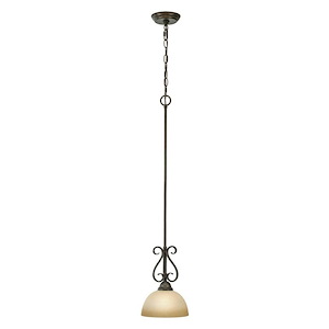 Riverton - 1 Light Mini-Pendant in Organic style - 12.13 Inches high by 8 Inches wide