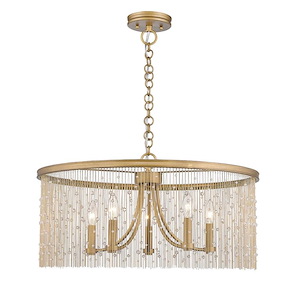 Marilyn - Chandelier 5 Light Steel in Glamour style - 12.63 Inches high by 25 Inches wide