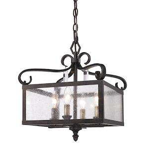 Valencia - 4 Light Convertible Semi-Flush Mount in Elegant style - 16 Inches high by 18.13 Inches wide - 925546