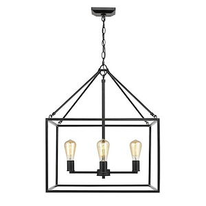 Wesson - Chandelier 4 Light Steel in Sturdy style - 28 Inches high by 21 Inches wide - 925547
