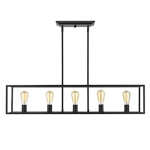 Wesson - 5 Light Linear Pendant in Sturdy style - 8.75 Inches high by 41 Inches wide