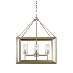 Smyth - Mini Chandelier 4 Light Steel in Contemporary style - 26 Inches high by 21 Inches wide