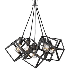 Cassio - 5 Light Pendant-19 Inches Tall and 27.88 Inches Wide