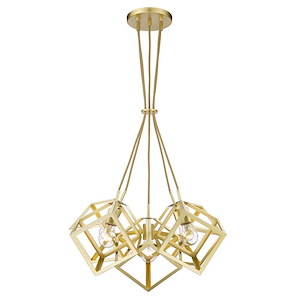 Cassio - 5 Light Pendant-19 Inch Tall and 27.88 Inch Wide - 1405740