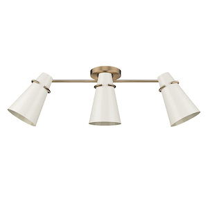 Reeva - 3 Light Semi-Flush Mount In Modern Style-10.75 Inches Tall and 29.13 Inches Wide