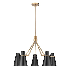 Reeva - 5 Light Chandelier-18.38 Inches Tall and 27.38 Inches Wide