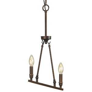 Garvin - 2 Light Pendant 13.5 Inches Tall and 9.25 Inches Wide