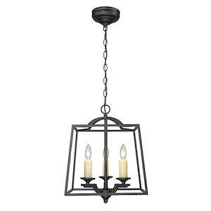 Athena - 3 Light Pendant-19 Inches Tall and 14.5 Inches Wide
