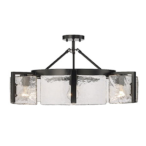 Aenon - 6 Light Semi-Flush Mount-8.75 Inches Tall and 27.75 Inches Wide