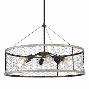 Bailey - 6 Light Chandelier in Casual style - 18 Inches high by 27.25 Inches wide - 1218048