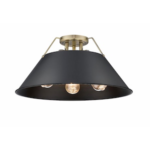 Orwell - 3 Light Flush Mount-9.25 Inches Tall and 18.75 Inches Wide