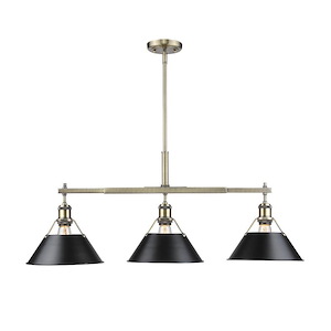 Orwell - 3 Light Linear Pendant-14.5 Inches Tall and 35.75 Inches Wide