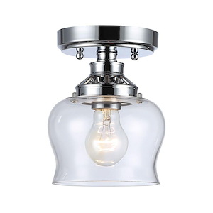 Daphne - 1 Light Semi-Flush Mount-7.63 Inch Tall and 6 Inch Wide - 1405800