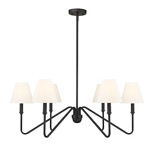 Kennedy - 6 Light Chandelier-13.25 Inches Tall and 34.63 Inches Wide - 1316963
