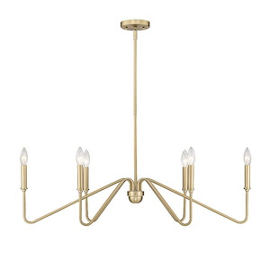 Kennedy - 6 Light Linear Pendant-9.38 Inches Tall and 36.75 Inches Wide