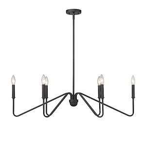 Kennedy - 6 Light Linear Pendant-9.38 Inches Tall and 36.75 Inches Wide