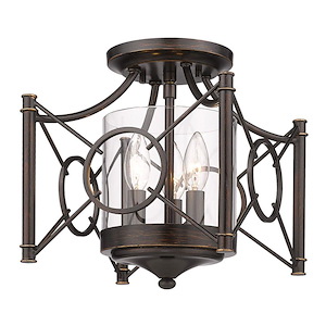 Quincy - 3 Light Semi-Flush Mount-11.75 Inch Tall and 10.5 Inch Wide - 1405805