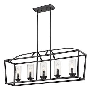 Mercer - 5 Light Kitchen Island-14.5 Inches Tall and 38.25 Inches Wide