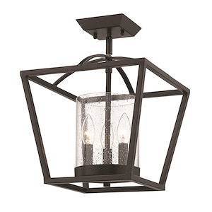 Mercer - 3 Light Semi-Flush Mount in Modern style - 12 Inches high by 11.75 Inches wide