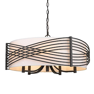Zara - 5 Light Chandelier in Classic style - 12 Inches high by 25.63 Inches wide - 1072721