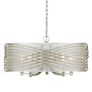 Zara - 5 Light Chandelier in Classic style - 12 Inches high by 25.63 Inches wide