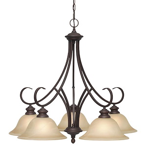 Lancaster - Nook Chandelier 5 Light in Casual style - 26.5 Inches high by 28 Inches wide