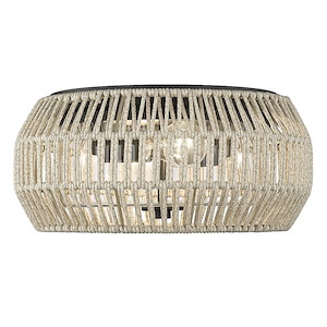 Seabrooke - 1 Light Outdoor Flush Mount-6.63 Inches Tall and 14.38 Inches Wide